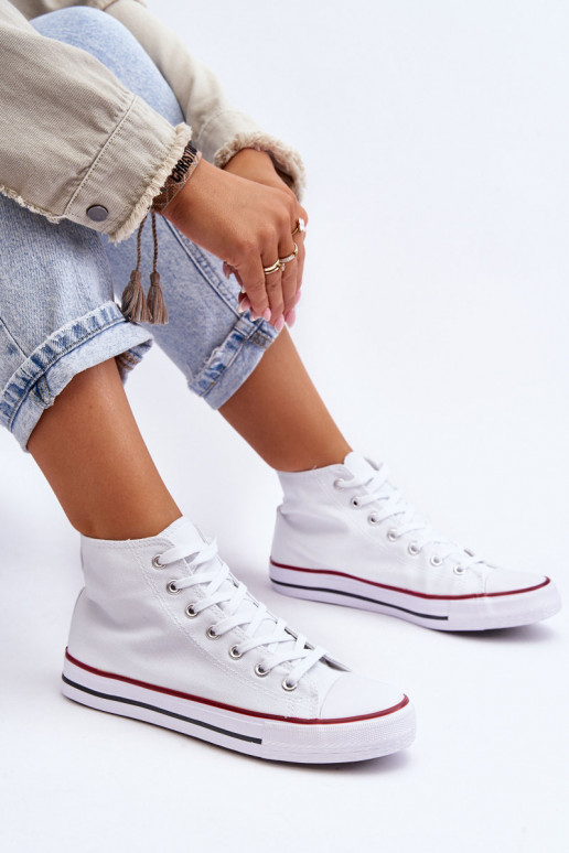Women's Classic High Top Sneakers White Remos Women's Classic High Top Sneakers White Remos