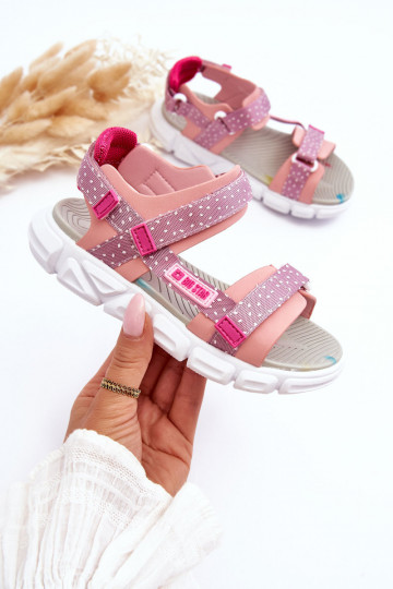 Child's Sandals with Velcro Big Star LL374202 Pink 2