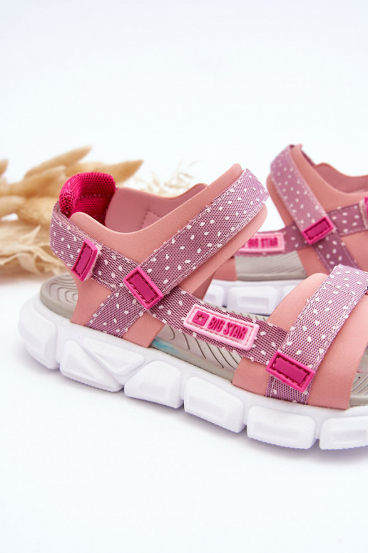 Child's Sandals with Velcro Big Star LL374202 Pink Child's Sandals with Velcro Big Star LL374202 Pink