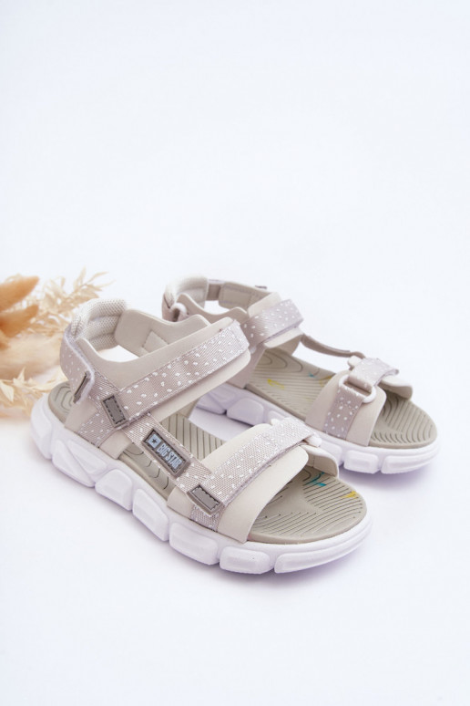Children's Sandals with Velcro Big Star LL374201 White-Silver Children's Sandals with Velcro Big Star LL374201 White-Silver