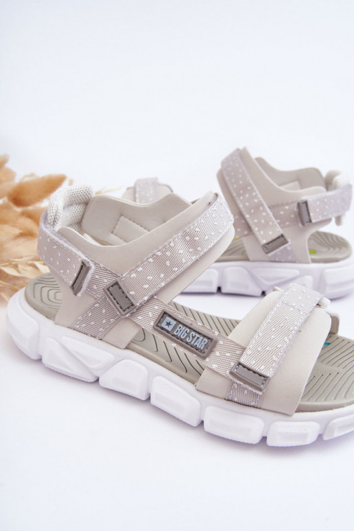 Children's Sandals with Velcro Big Star LL374201 White-Silver Children's Sandals with Velcro Big Star LL374201 White-Silver
