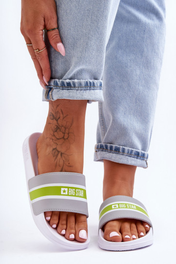 Light Foam Slippers Big Star JJ274647 White-Gray 2