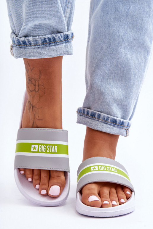 Light Foam Slippers Big Star JJ274647 White-Gray Light Foam Slippers Big Star JJ274647 White-Gray