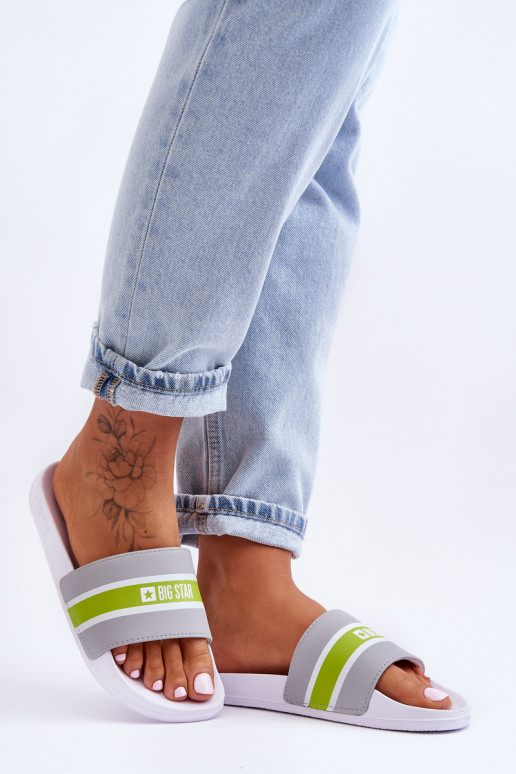 Light Foam Slippers Big Star JJ274647 White-Gray Light Foam Slippers Big Star JJ274647 White-Gray