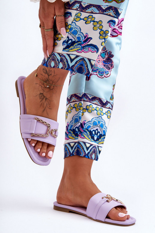 Women's Classic Slippers with Ornament Purple Impressive Women's Classic Slippers with Ornament Purple Impressive