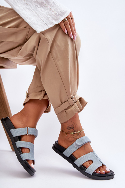 Leather Classic Women's Slippers With Velcro Brown Amedon Leather Classic Women's Slippers With Velcro Brown Amedon