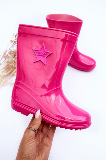Children's Rubber Wellingtons Fuchsia Malvi 2