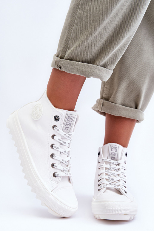 Women's Sneakers Big Star High Warm White GG274108