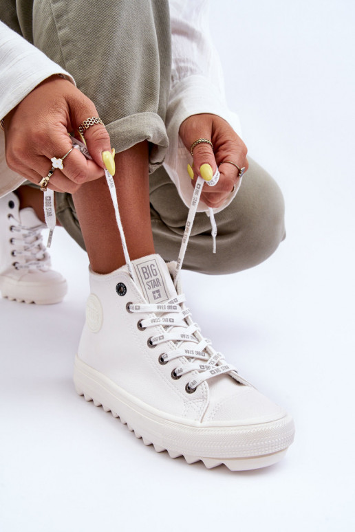 Women's Sneakers Big Star High Warm White GG274108