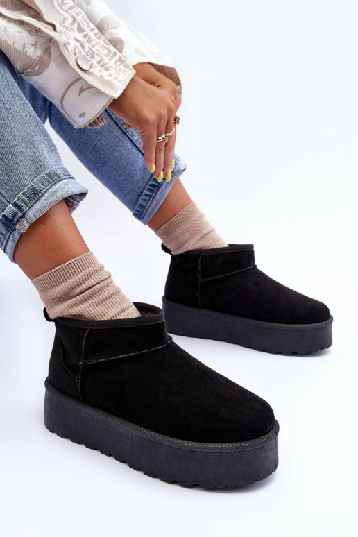 Suede Snow Boots On Platform Black Corcoran Suede Snow Boots On Platform Black Corcoran
