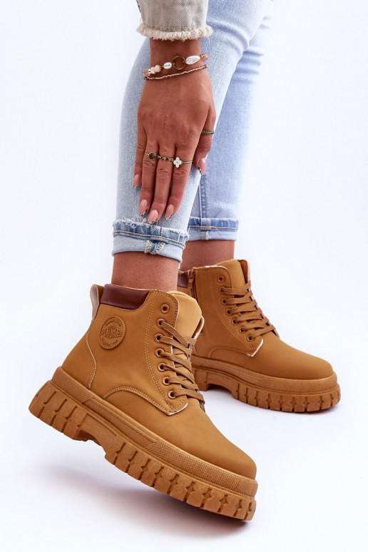 Women's Leather Lined Fur-Lined boot Brown Poles Women's Leather Lined Fur-Lined boot Brown Poles