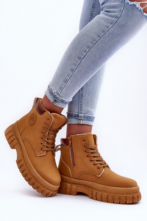 Women's Leather Lined Fur-Lined boot Brown Poles Women's Leather Lined Fur-Lined boot Brown Poles