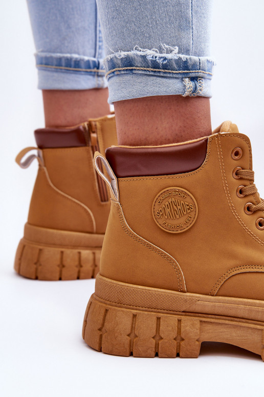 Women's Leather Lined Fur-Lined boot Brown Poles Women's Leather Lined Fur-Lined boot Brown Poles