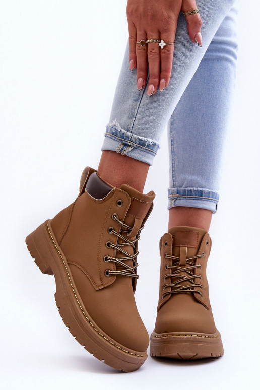 Women's Quilted Lined Boots Corbin Dark Beige Women's Quilted Lined Boots Corbin Dark Beige