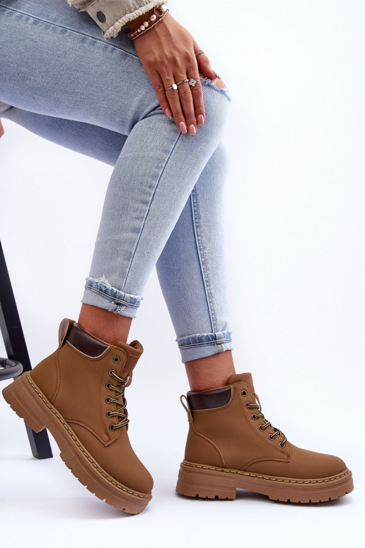 Women's Quilted Lined Boots Corbin Dark Beige Women's Quilted Lined Boots Corbin Dark Beige