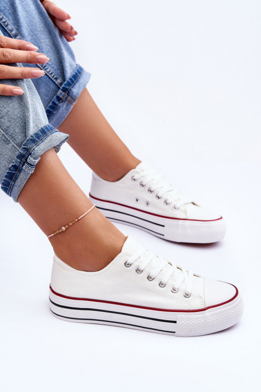 Classic Low Platform Sneakers White Jazlyn Classic Low Platform Sneakers White Jazlyn