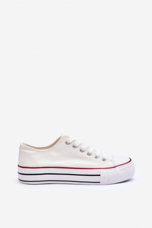 Classic Low Platform Sneakers White Jazlyn Classic Low Platform Sneakers White Jazlyn