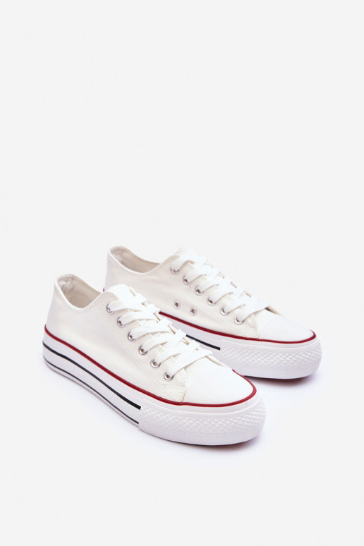Classic Low Platform Sneakers White Jazlyn Classic Low Platform Sneakers White Jazlyn