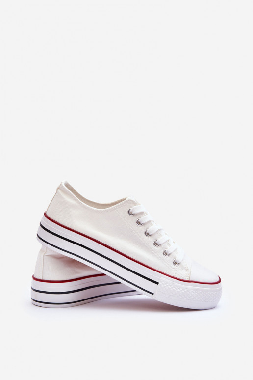 Classic Low Platform Sneakers White Jazlyn Classic Low Platform Sneakers White Jazlyn