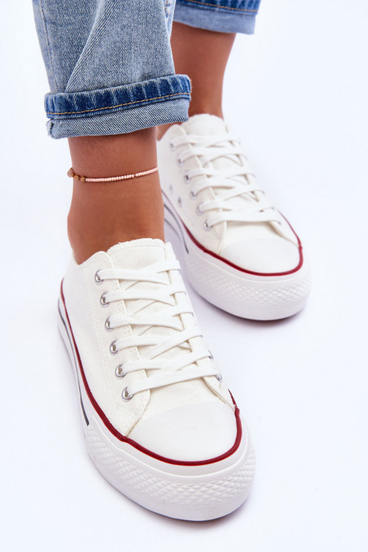 Classic Low Platform Sneakers White Jazlyn Classic Low Platform Sneakers White Jazlyn