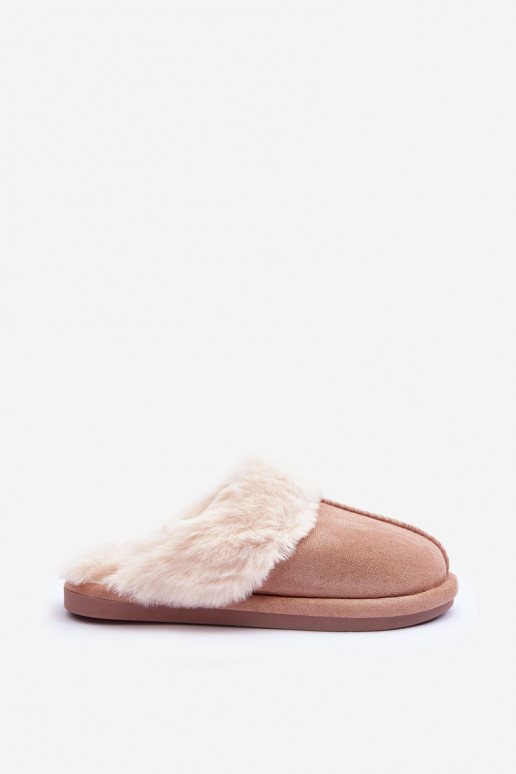Women's Slippers with Fur Beige Pinky Women's Slippers with Fur Beige Pinky