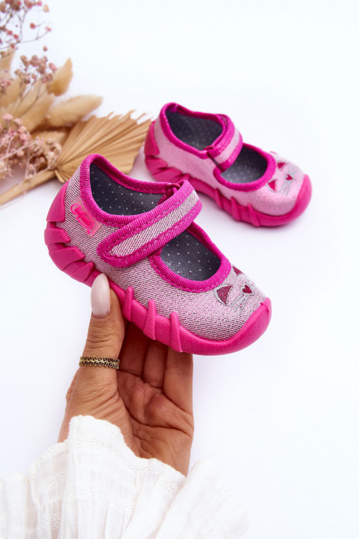 Glittering Cat Ballet Flats Befado 109P235 Pink Ballet Flats Glittering Cat Ballet Flats Befado 109P235 Pink Ballet Flats