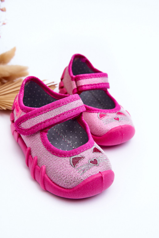 Glittering Cat Ballet Flats Befado 109P235 Pink Ballet Flats Glittering Cat Ballet Flats Befado 109P235 Pink Ballet Flats