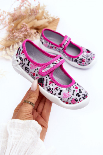 Child's Balerina Slippers Befado 114X521 Grey-Pink 2