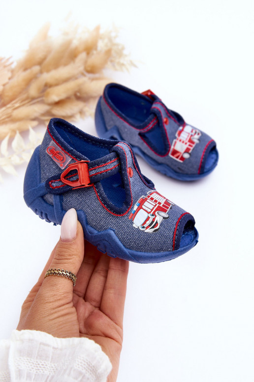 Children's Sandals Papcie Befado Fire Truck 217P118 Blue