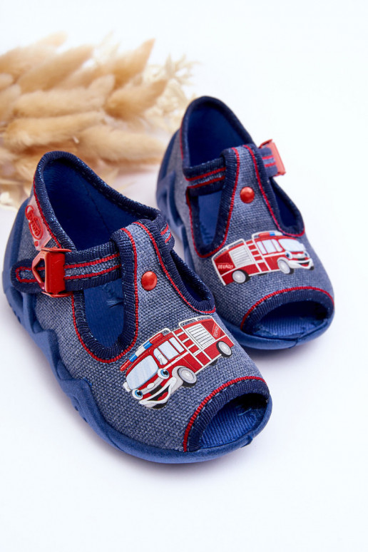 Children's Sandals Papcie Befado Fire Truck 217P118 Blue