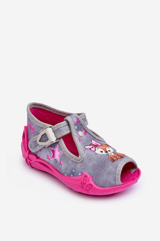 Mice Slippers Befado 213P137 Grey-Pink Mice Slippers Befado 213P137 Grey-Pink