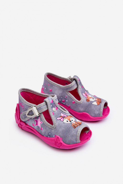 Mice Slippers Befado 213P137 Grey-Pink Mice Slippers Befado 213P137 Grey-Pink