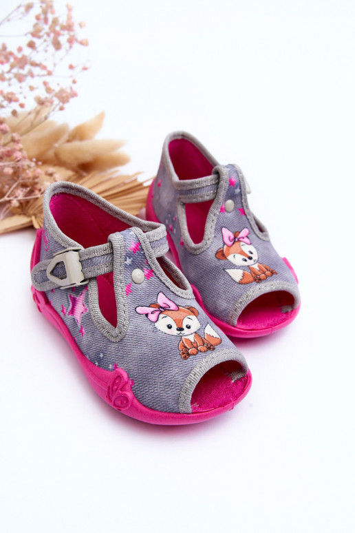 Mice Slippers Befado 213P137 Grey-Pink Mice Slippers Befado 213P137 Grey-Pink