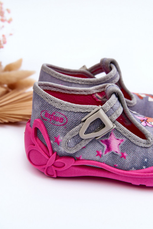 Mice Slippers Befado 213P137 Grey-Pink Mice Slippers Befado 213P137 Grey-Pink
