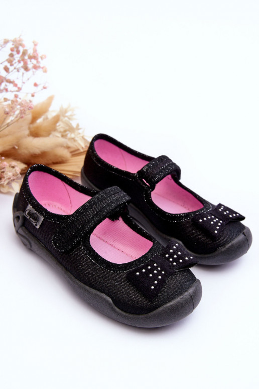 Children's Ballet Flats with Bow Befado 114X240 Black Children's Ballet Flats with Bow Befado 114X240 Black