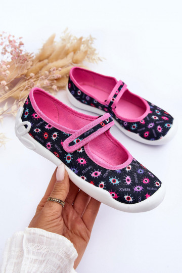 Girl's Ballet Flats Befado 114Y518 Navy-Pink 2