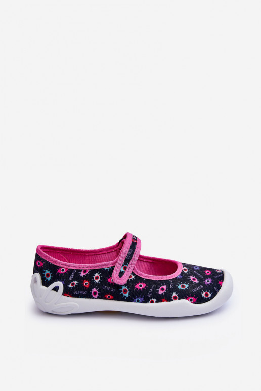 Girl's Ballet Flats Befado 114Y518 Navy-Pink