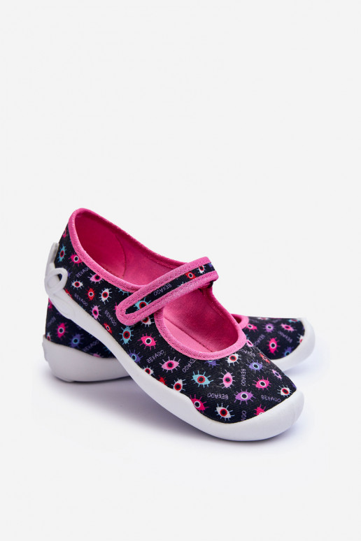Girl's Ballet Flats Befado 114Y518 Navy-Pink