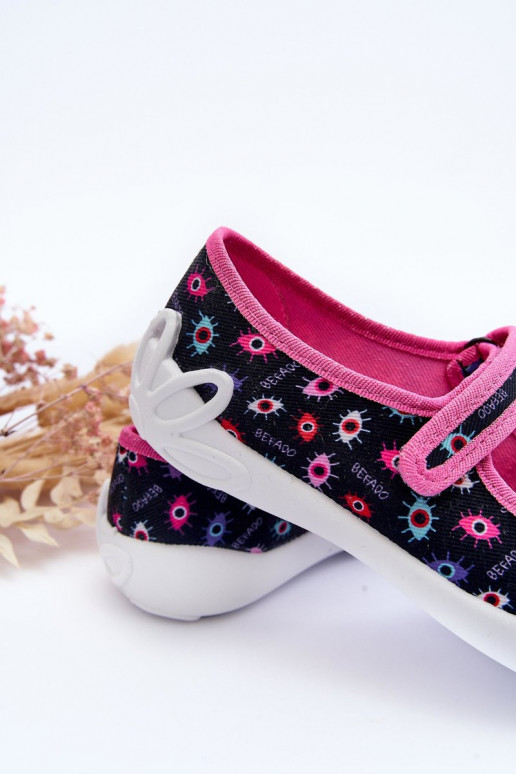 Girl's Ballet Flats Befado 114Y518 Navy-Pink