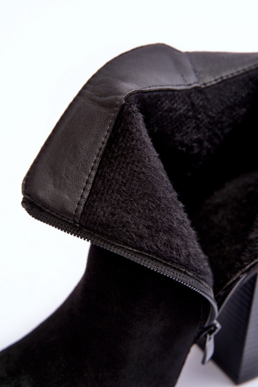 Leather High Heel Boots Black Liani Leather High Heel Boots Black Liani