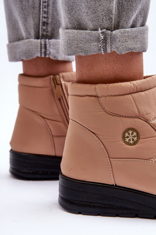 Women's Padded Snow Boots Beige Helis