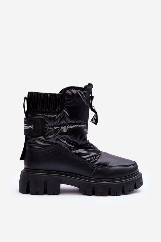 Women's High Snow Boots Padded Black Freoc Women's High Snow Boots Padded Black Freoc