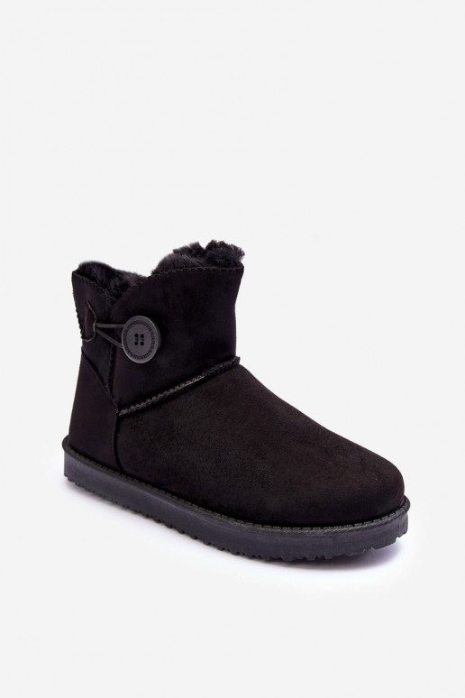 Women's Quilted Snow Boots With Ornament Black Siriol Women's Quilted Snow Boots With Ornament Black Siriol