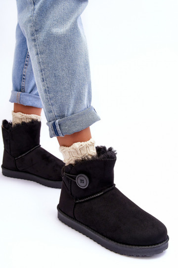Women's Quilted Snow Boots With Ornament Black Siriol 2