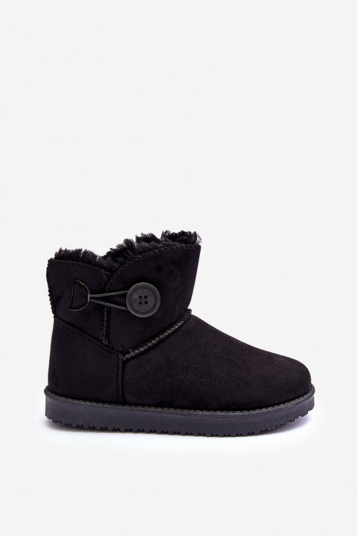 Women's Quilted Snow Boots With Ornament Black Siriol Women's Quilted Snow Boots With Ornament Black Siriol