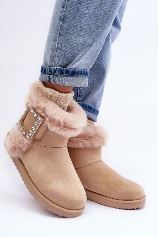 Women's Insulated Buckle Boots Dulca Beige Women's Insulated Buckle Boots Dulca Beige