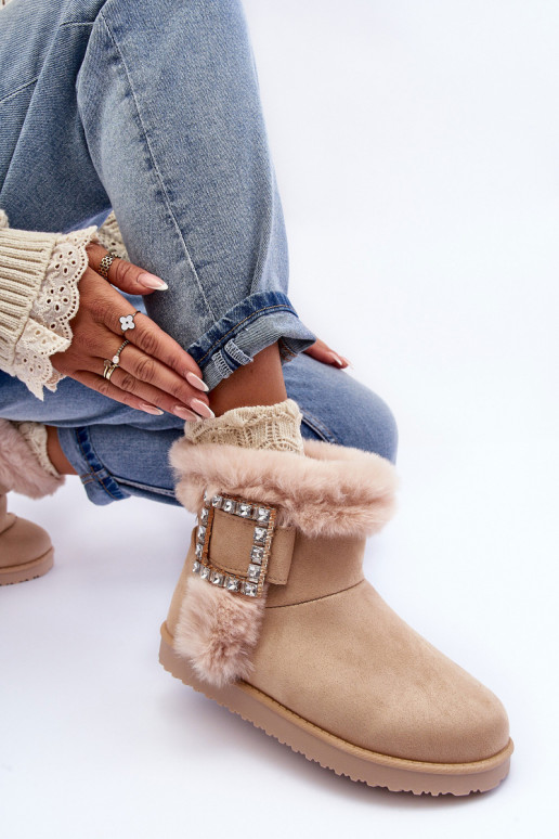 Women's Insulated Buckle Boots Dulca Beige Women's Insulated Buckle Boots Dulca Beige