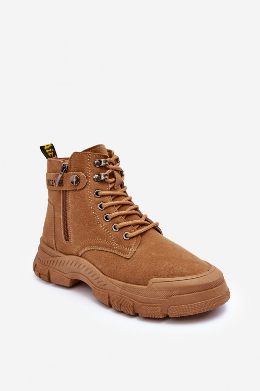 Women's Suede Lined Fur-Lined Boots Trapper Camel Jailina Women's Suede Lined Fur-Lined Boots Trapper Camel Jailina