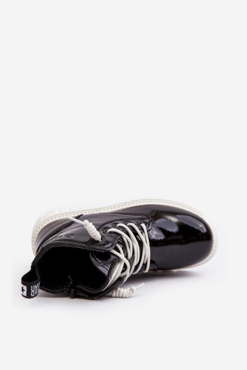 Kids' Shiny Quilted Boots Big Star MM374147 Black 2