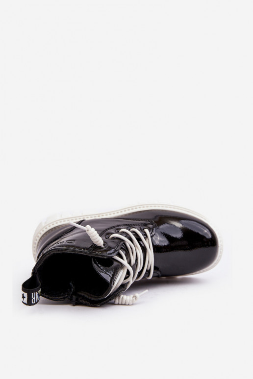 Kids' Shiny Quilted Boots Big Star MM374147 Black